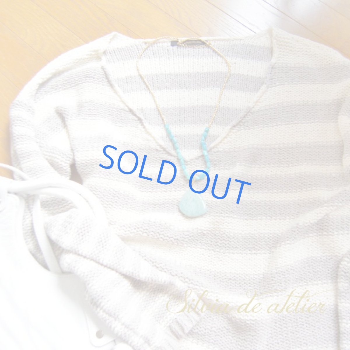 画像4: ２WAY　大粒　アマゾナイト　タンブル　マットゴールド　天然ターコイズタンブル　ミディアムネックレス (4)