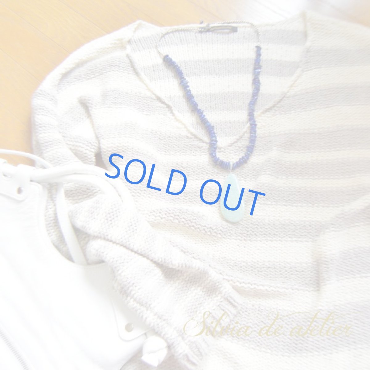 画像4: ２WAY　大粒　アマゾナイト　タンブル　ラピスラズリ　アンティークシルバー　ミディアムネックレス (4)