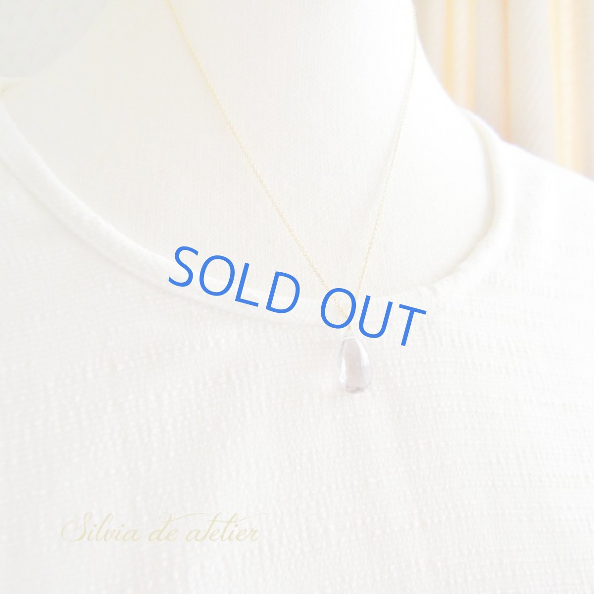 画像3: 宝石質フローライト　モーブパープル　LLサイズ　14kgf　チェーンネックレス (3)