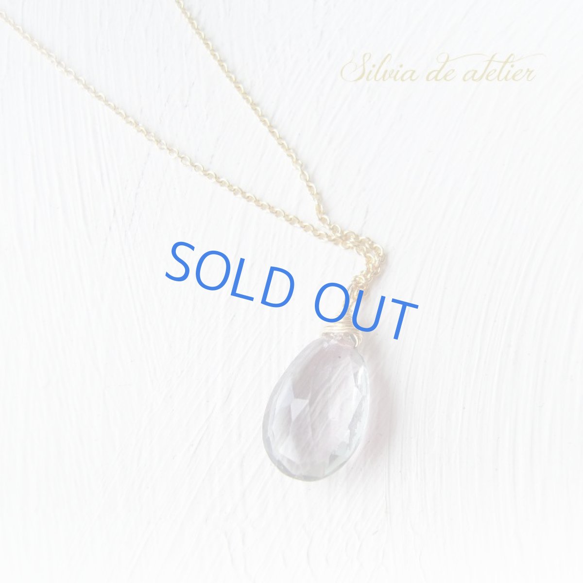 画像3: 宝石質　フローライト　バイカラー　ペアシェイプ　LLサイズ　ワイヤー巻ペアシェイプ　14kgf　チェーンネックレス (3)