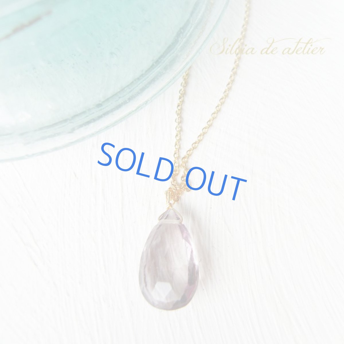 画像4: 宝石質フローライト　モーブパープル　LLサイズ　14kgf　チェーンネックレス (4)