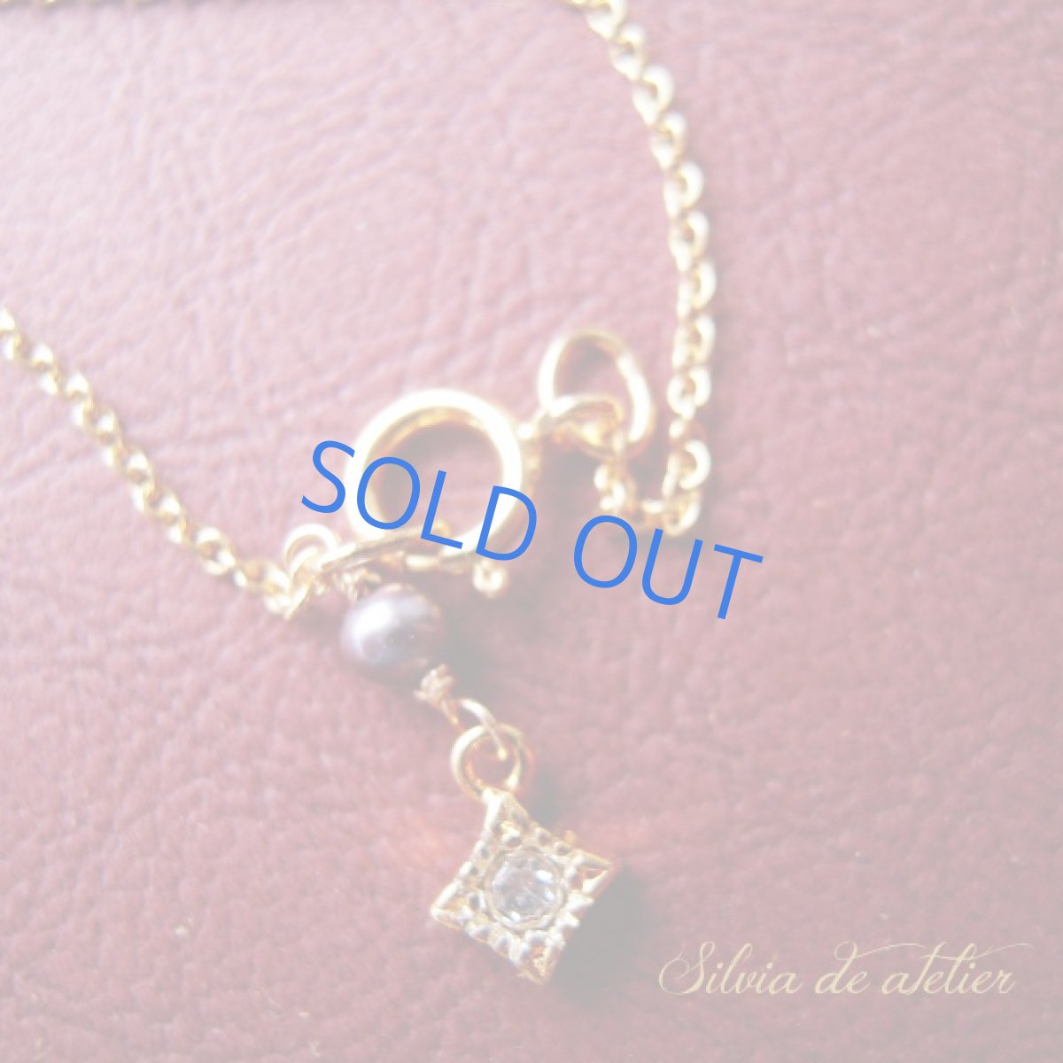 画像2: １点もの　大粒　グレームーンストーン　スムース　ダイヤカット　14kgf　チェーンネックレス (2)