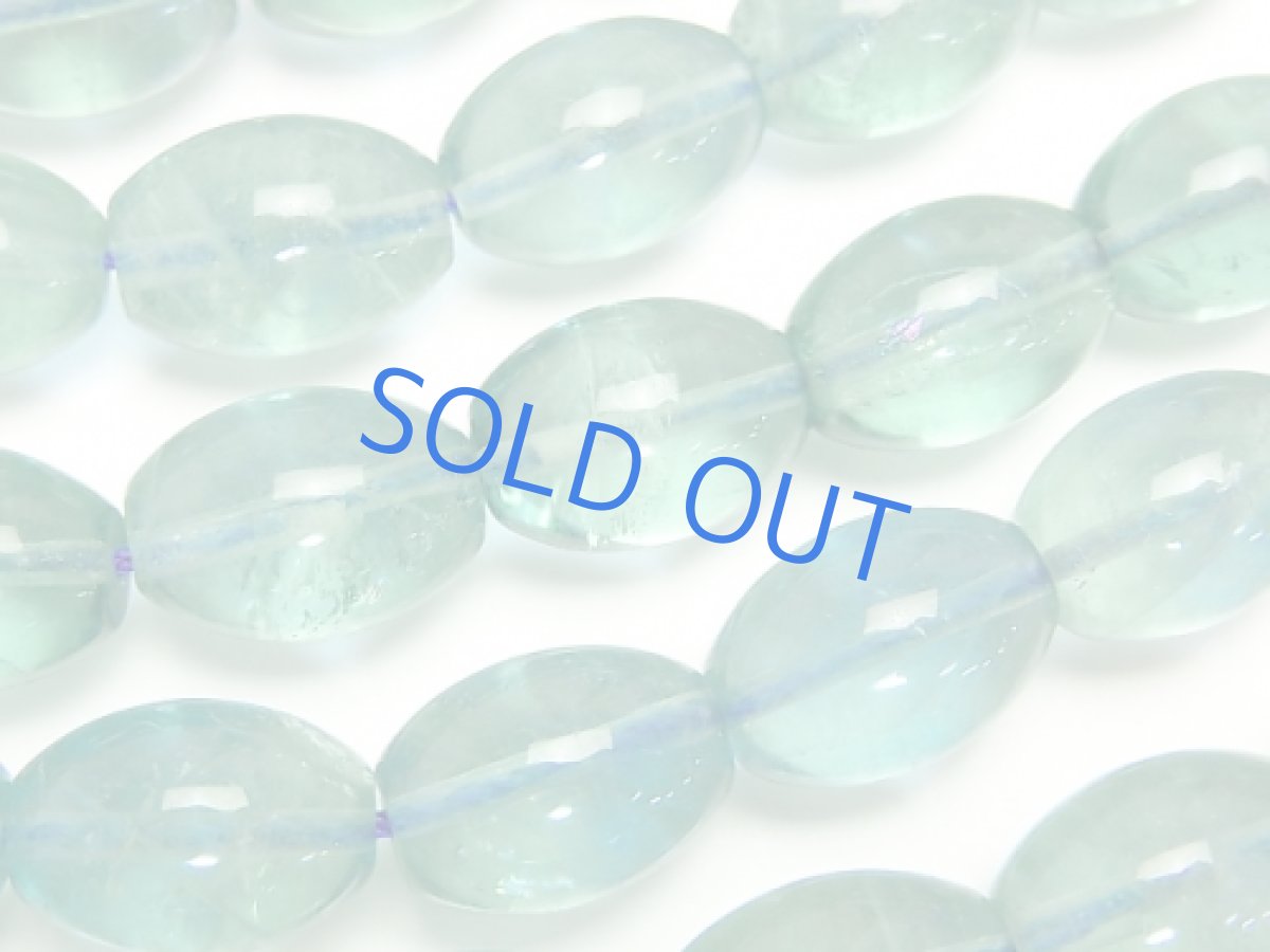 画像3: ブルーグリーンフローライト　タンブル　　デザインロングチェーン　ゴールドネックレス (3)