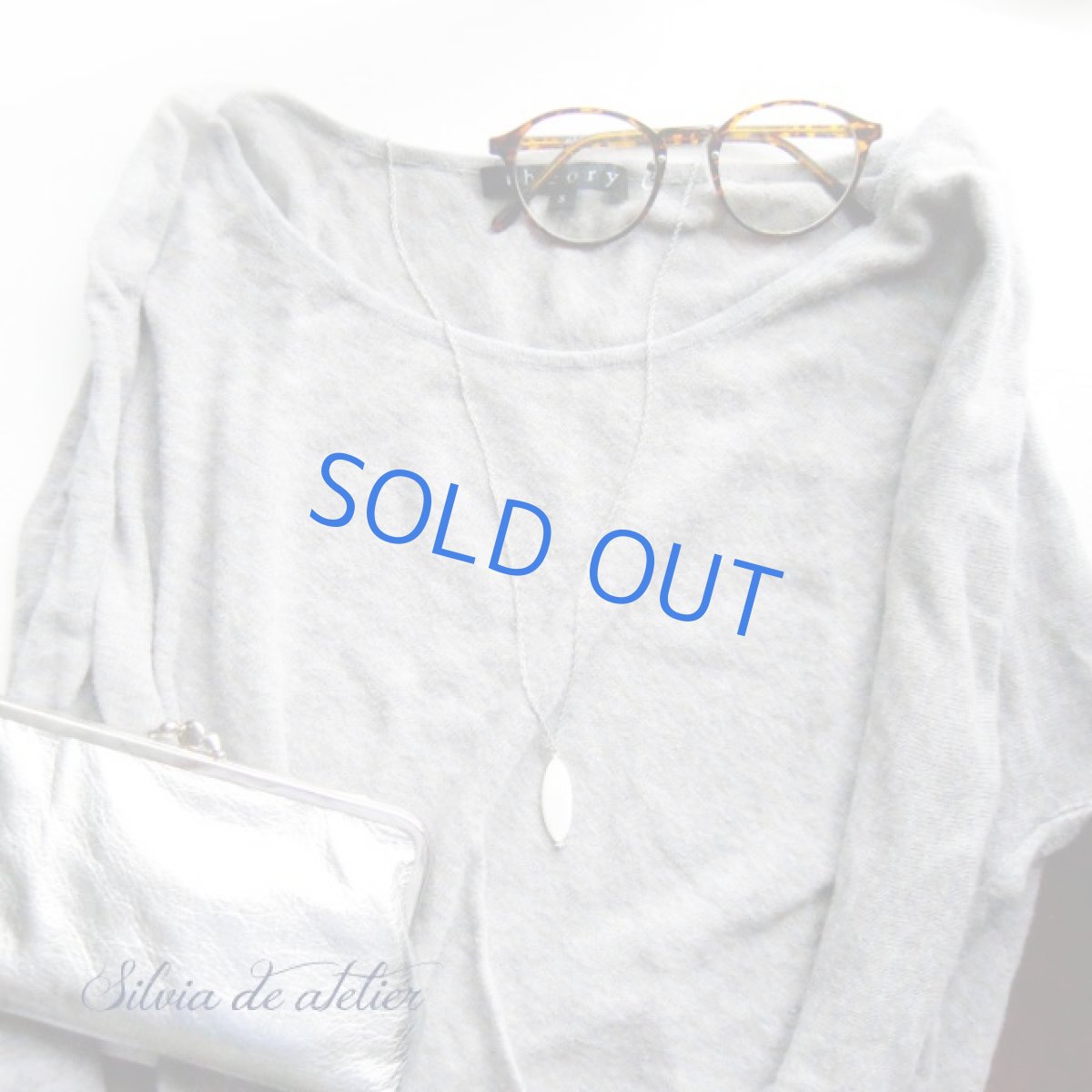 画像2: ホワイトシェル　マーキス　シルバーデザインチェーン　ネックレス (2)