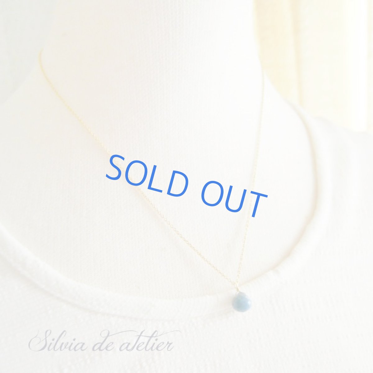 画像3: デニムブルー♪AAA　ブルーオパール　オニオンカットドロップ　14kgfネックレス　 (3)