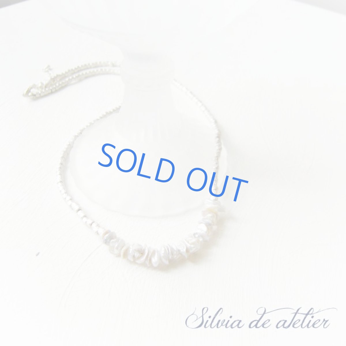 画像3: ケシパール　フリンジ　シルバービーズ　ショートネックレス (3)