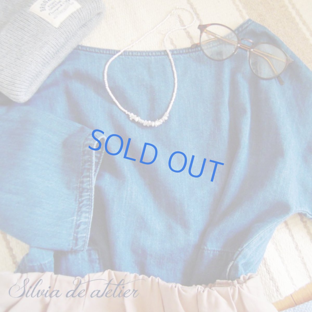 画像4: ケシパール　フリンジ　シルバービーズ　ショートネックレス (4)