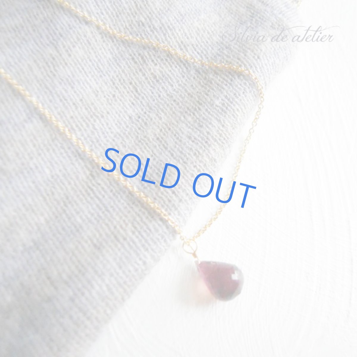 画像3: １点もの　AAA　ピンクトルマリン（ルべライト）　Lサイズ　ブリオレットドロップ　14kgf　チェーンネックレス (3)