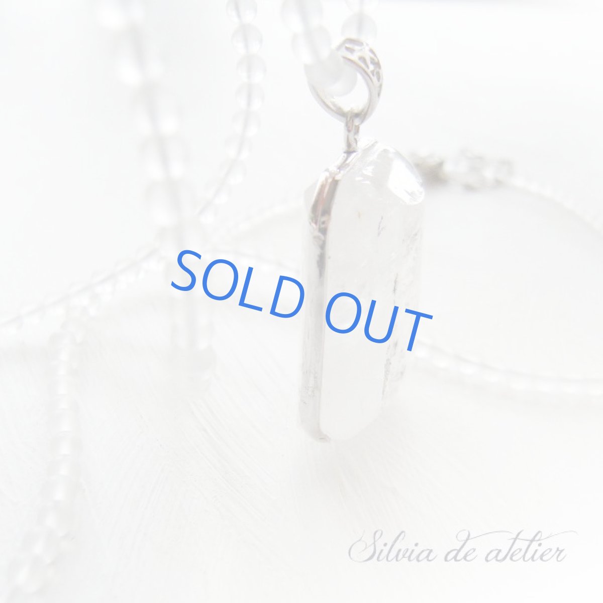 画像3: 希少♪デンドリティッククォーツ　霧の森　フロストクォーツ　スクエア　シルバーペンダント (3)