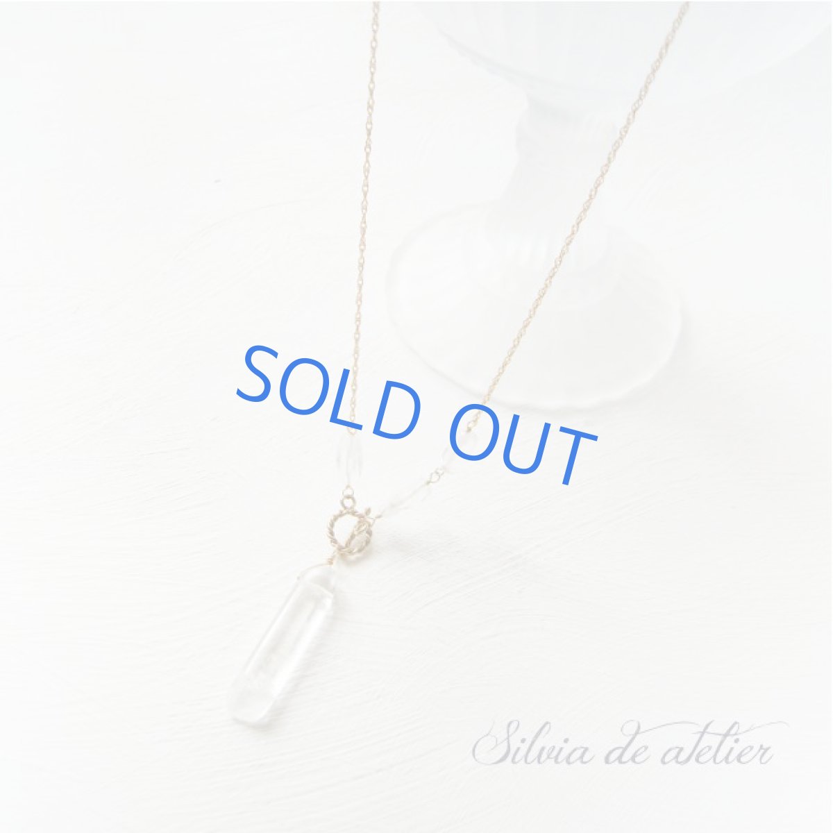 画像4: クリスタル　アシンメトリーデザイン　フロントマンテル　14kgfロープチェーンネックレス約55cm (4)