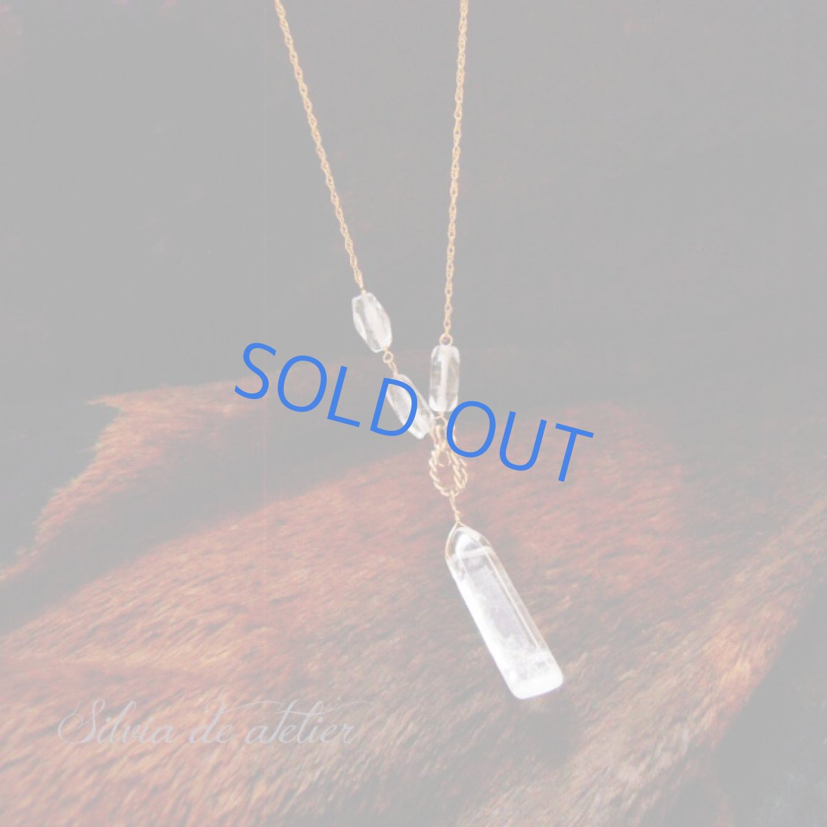 画像3: クリスタル　アシンメトリーデザイン　フロントマンテル　14kgfロープチェーンネックレス約55cm (3)