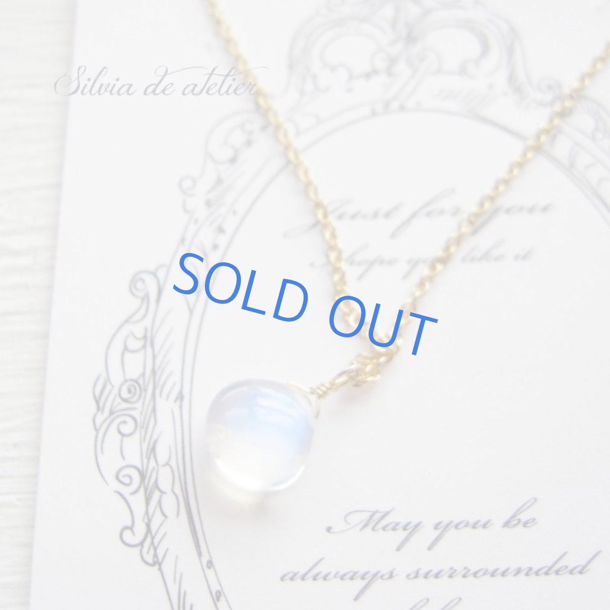 画像4: 　Sサイズ　AAAA　レインボーブルームーンストーン　マロンドロップ　14kgfネックレス (4)