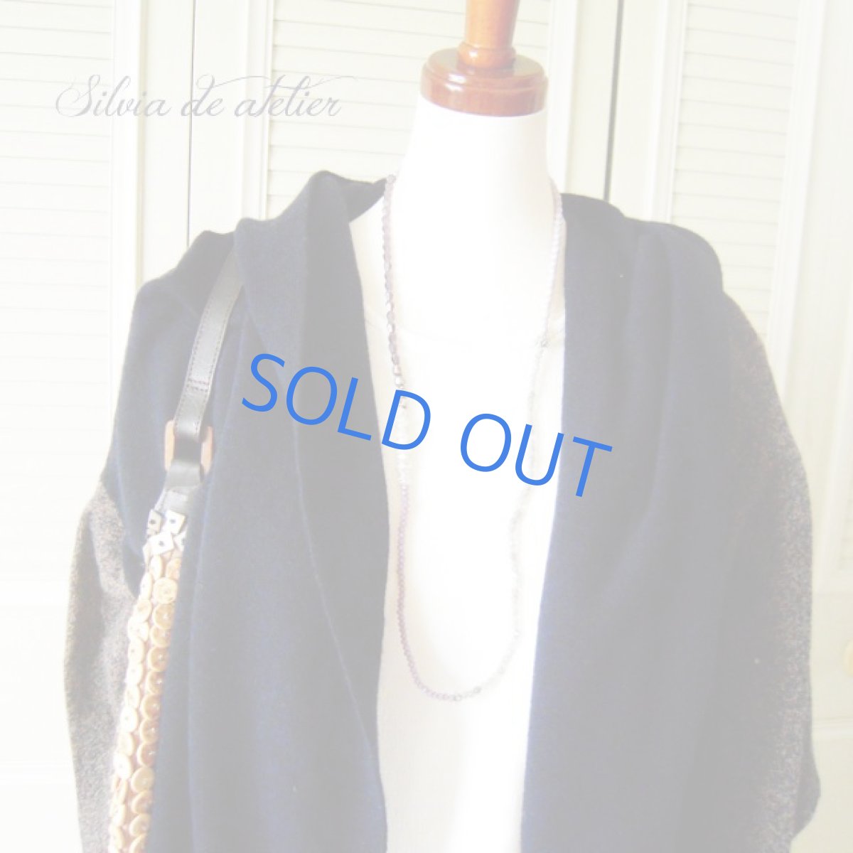 画像3: ２WAY　パープルスエードコード　パープル系ビーズモチーフ　　ミディアム　ネックレス (3)