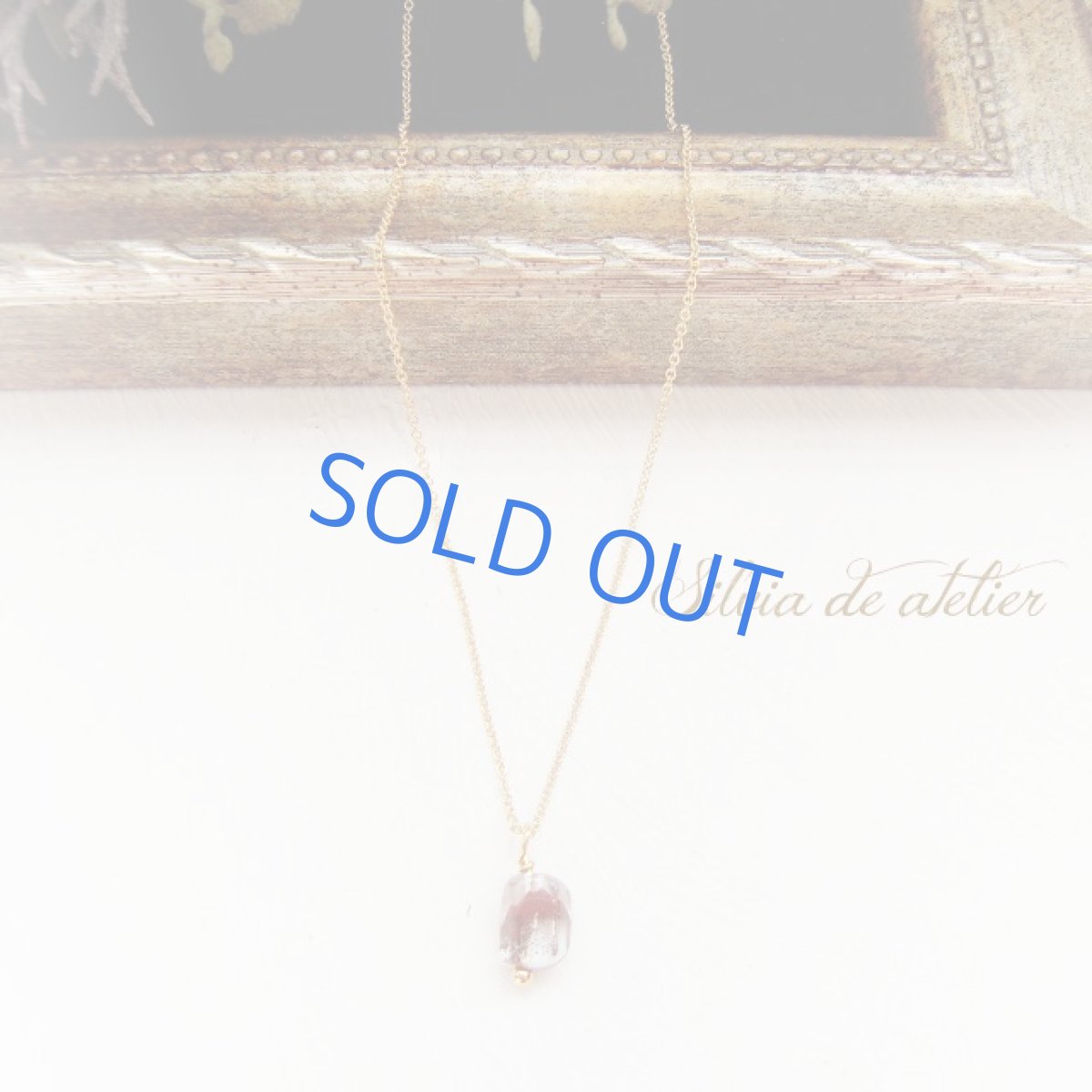 画像2: レアストーン　開運水晶　レッドファントム　クォーツ　タンブル　14kgfネックレス (2)