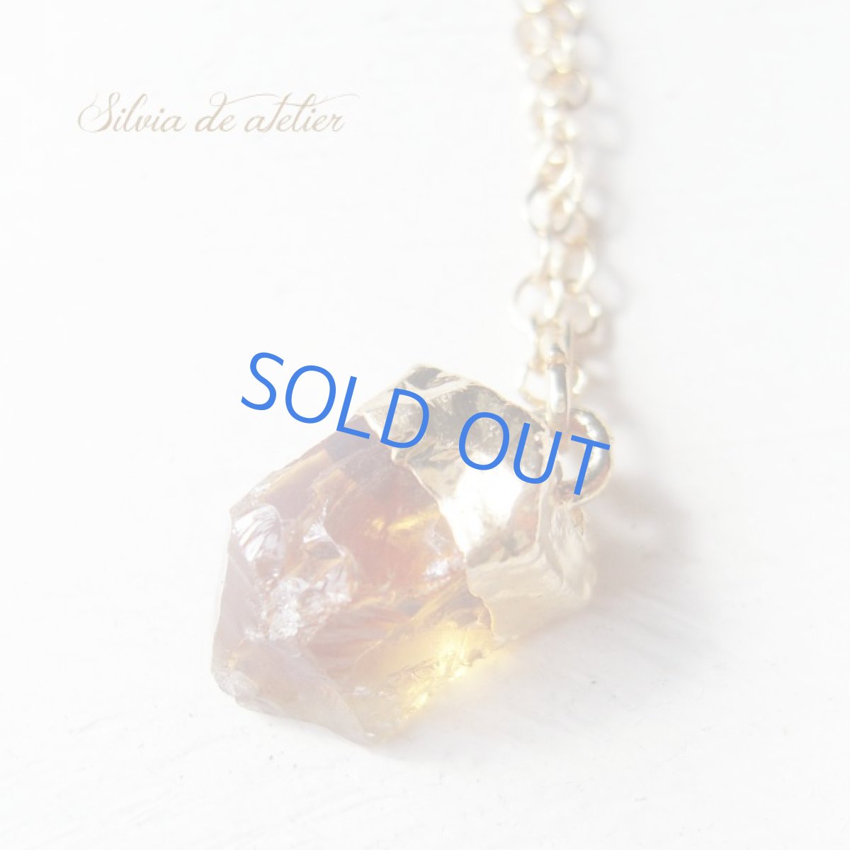 画像2: ◇CandyRock◇シトリンタンブルクォーツ　ペンダント　14kgf50センチネックレス (2)