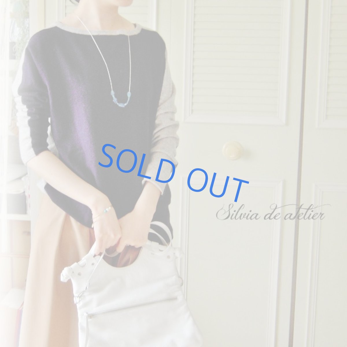 画像5: カレンシルバー950　ブルーアパタイトスライスタンブル　ミディアムネックレス（約79ｃｍ+アジャスター） (5)