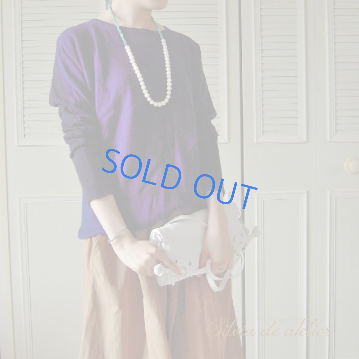 画像2: 淡水パール　＆　天然ブルーターコイズ　バイカラー　ロングネックレス (2)