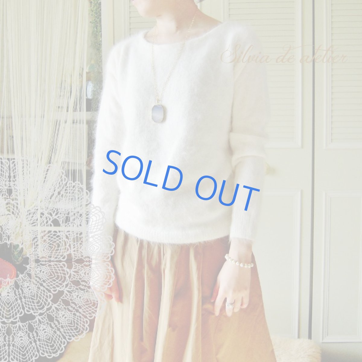 画像5: ◇WAVE◇１点もの　ドゥルージー　ブルーレースアゲート　ペンダント　ゴールドネックレス (5)