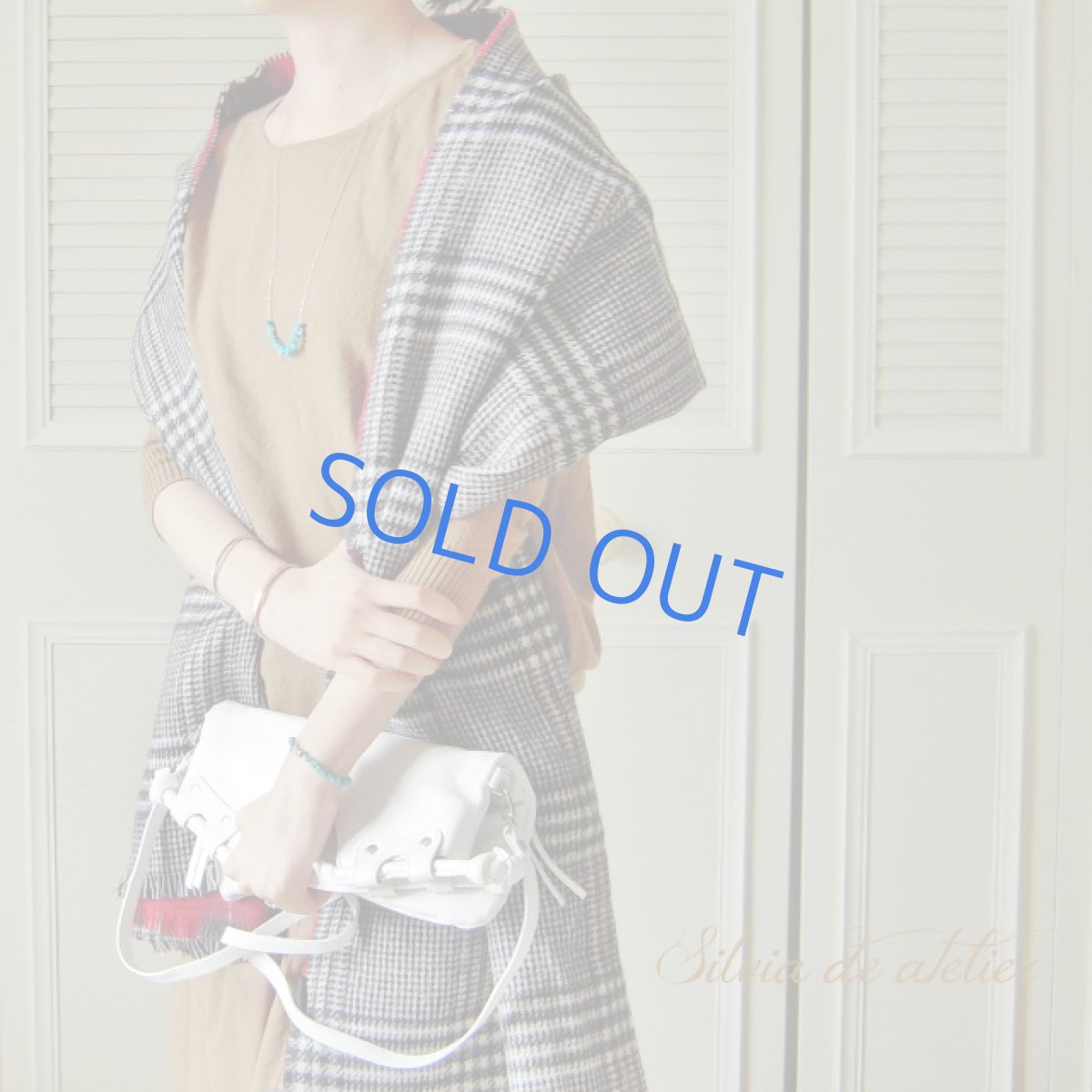 画像5: 再入荷♪カレンシルバー950　アリゾナ産　スリーピングビューティーターコイズ　タンブル　ミディアムネックレス（約75ｃｍ+アジャスター） (5)