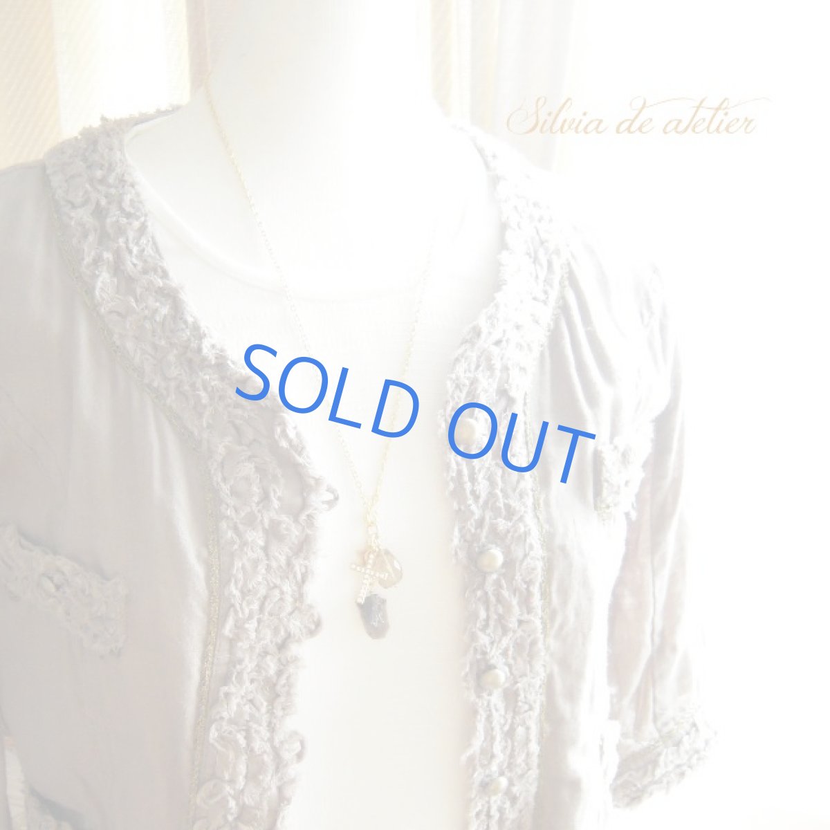 画像3: 1点もの　スモーキークォーツタンブル&レモンクォーツタンブル　フロントフック　チャーム　ゴールドネックレス (3)