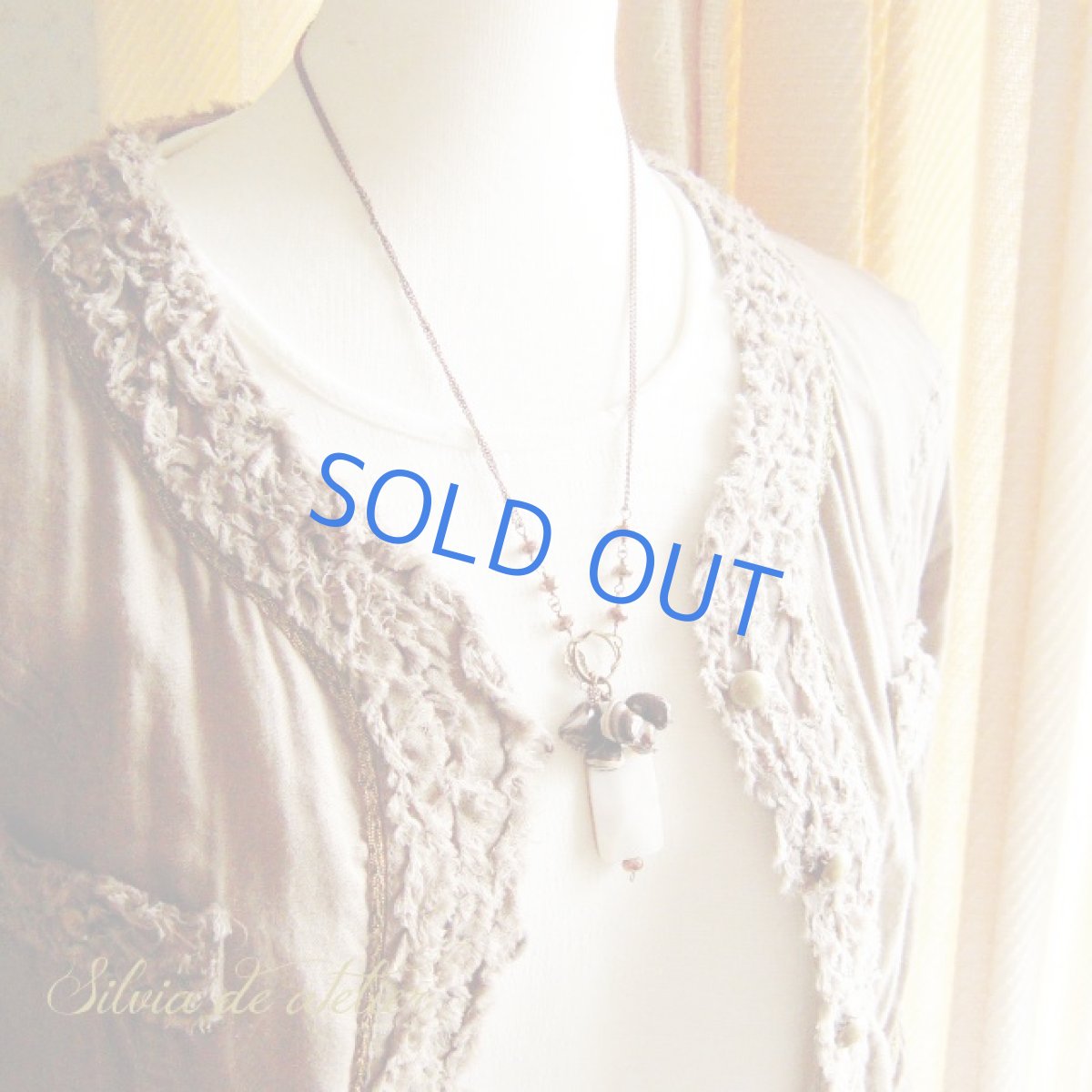 画像3: ＜Antiqueシリーズ＞１点もの　リバーシブル　アバロンシェル＆ブラウンMOP　コパーチェーンミディアムネックレス (3)