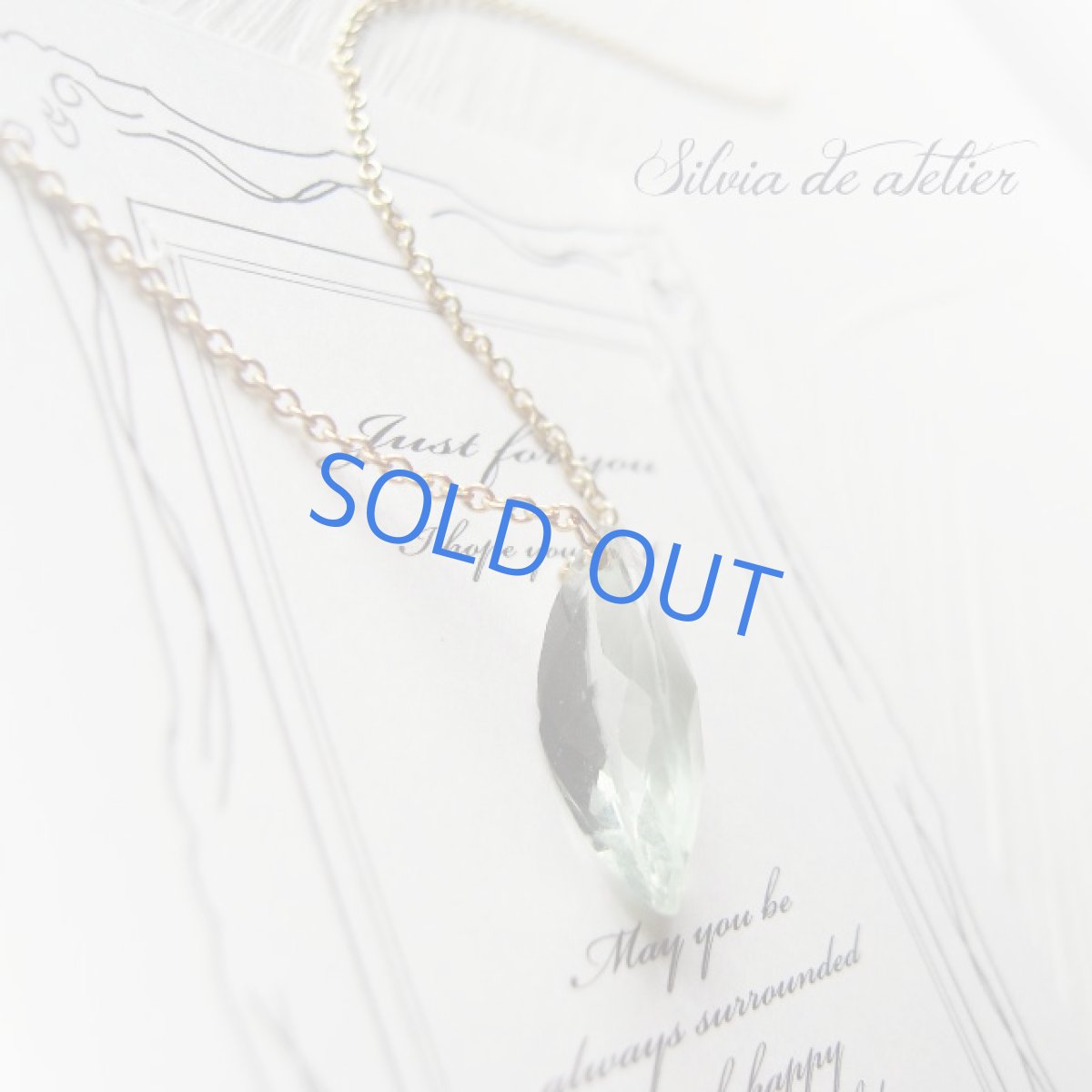 画像4: 宝石質ミントグリーン　フローライト　マーキスジェムカット　大粒　14kgfネックレス (4)