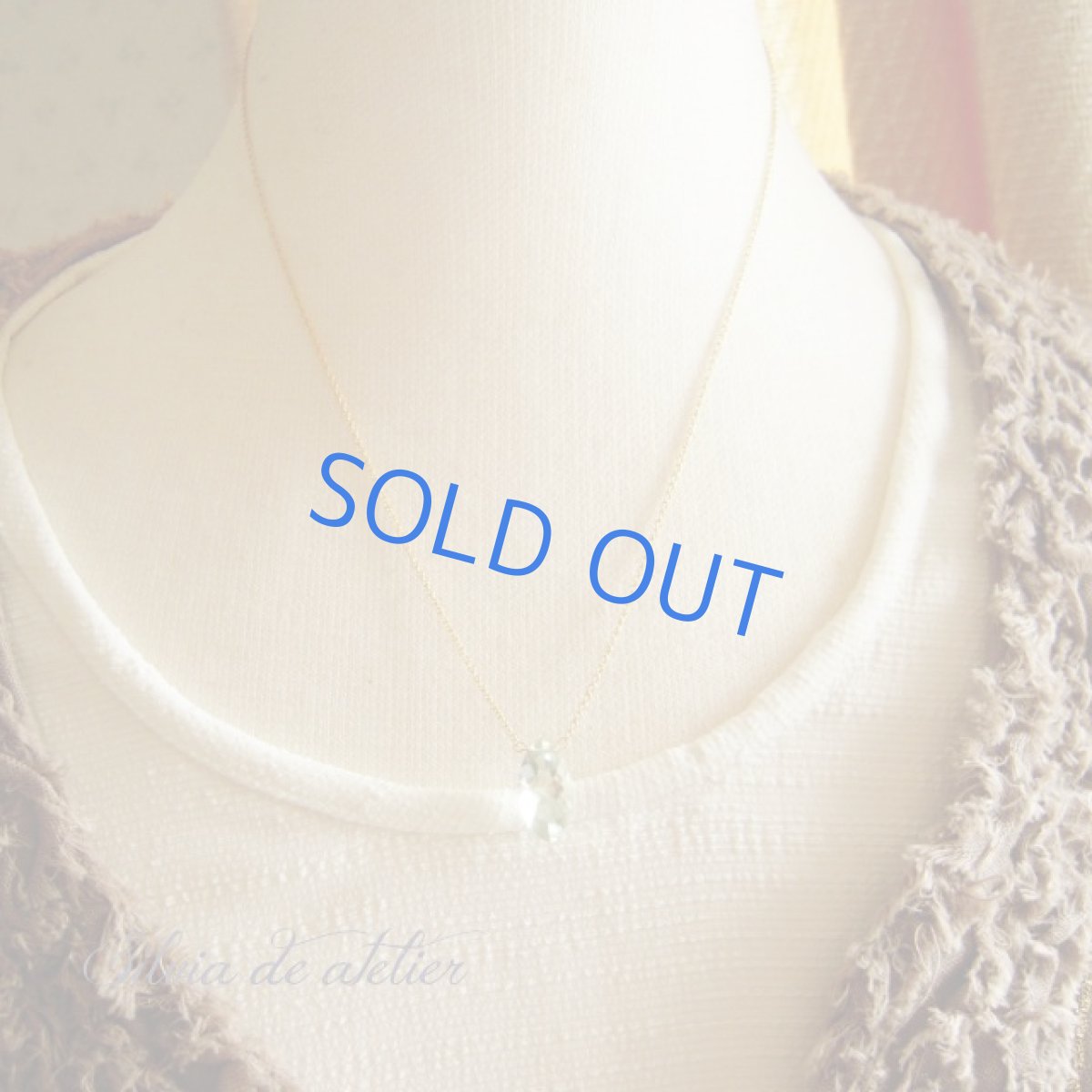 画像6: 宝石質ミントグリーン　フローライト　マーキスジェムカット　大粒　14kgfネックレス (6)