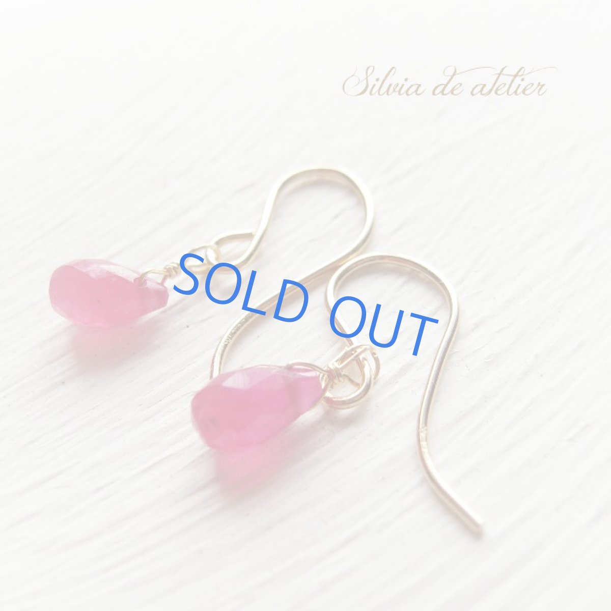 画像3: AAA　フューシャカラー　ルビー　ドロップ　カット　一粒　14kgf　フックピアス (3)