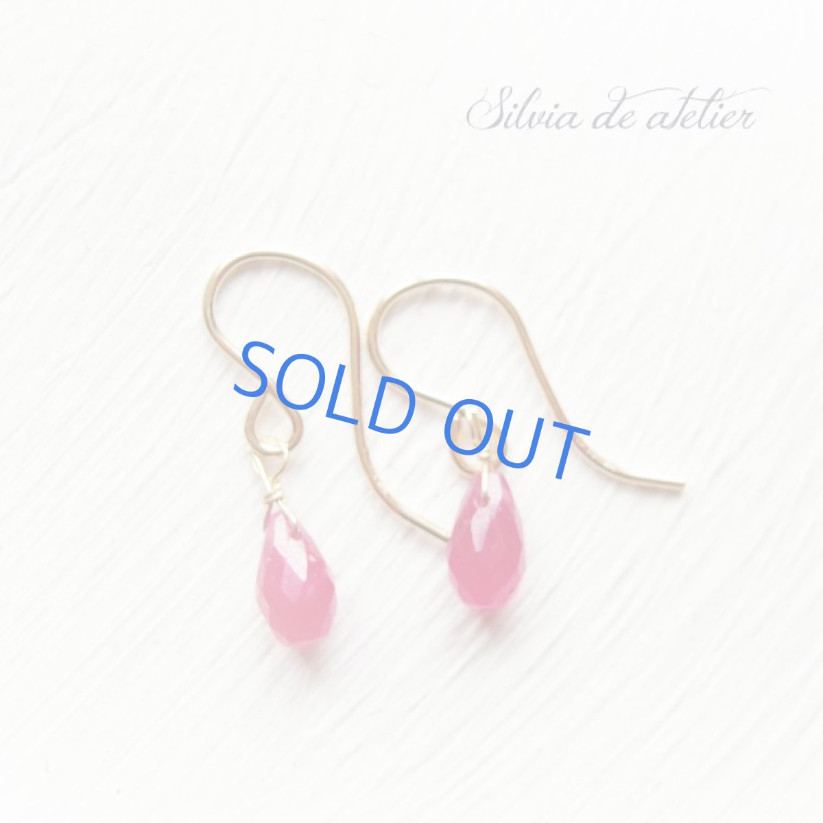 画像2: AAA　フューシャカラー　ルビー　ドロップ　カット　一粒　14kgf　フックピアス (2)