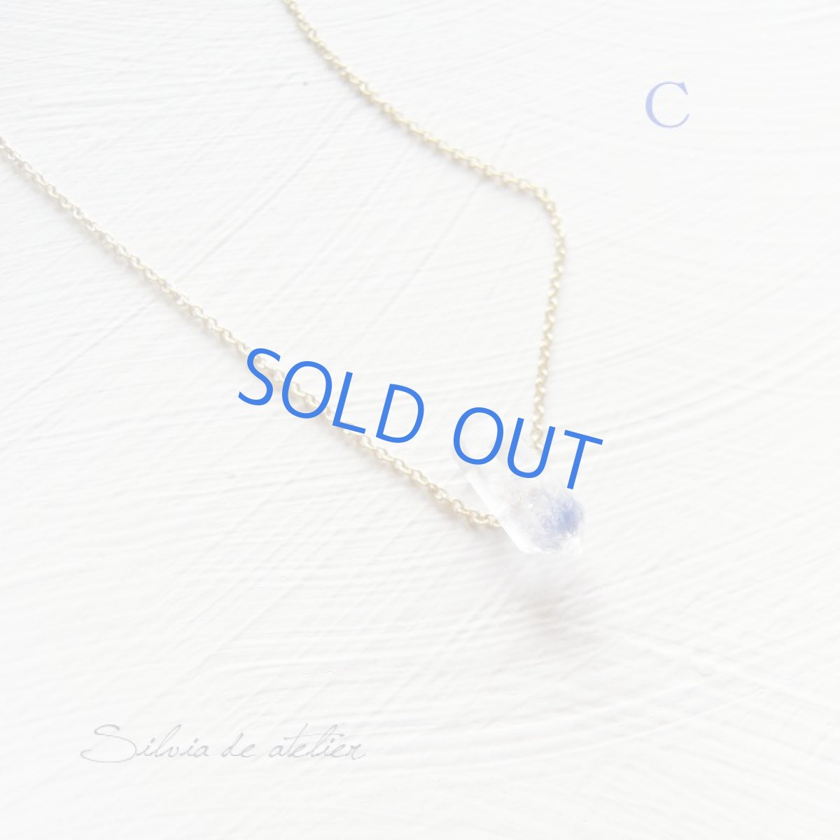 画像2: ＜大粒1点もの・C＞ブラジル産　デュモルチェライト　イン　クォーツ　14kgfネックレス (2)