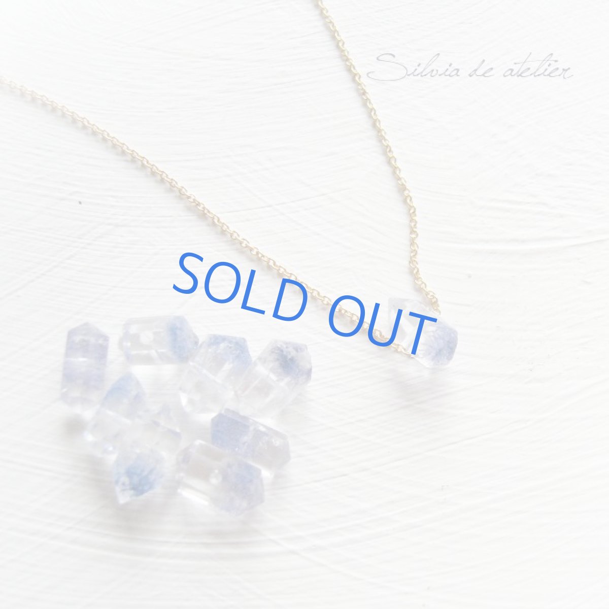 画像2: ブラジル産　デュモルチェライト　イン　クォーツ　14kgfネックレス (2)