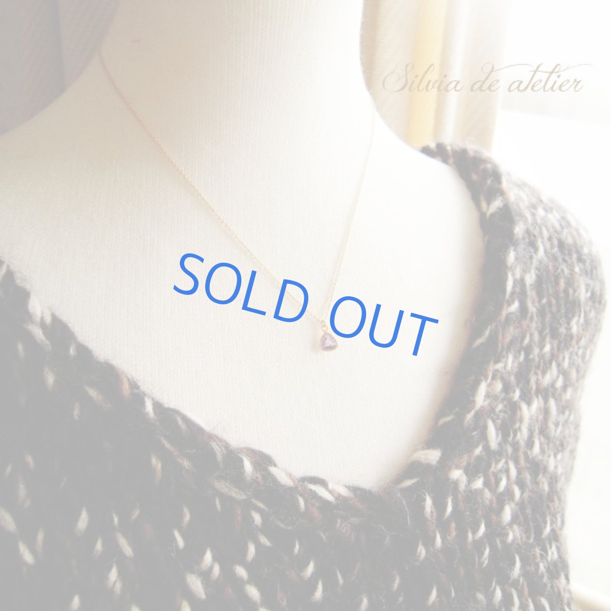 画像3: AAA　ラベンダーカラー　アメジスト　18Kメッキフレーム　トライアングルジェムカット　14kgfネックレス (3)