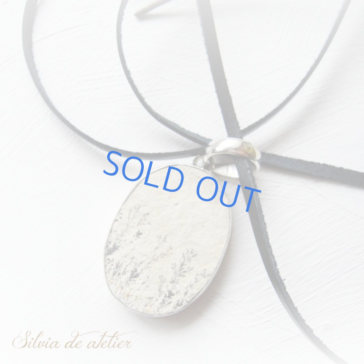 画像2: 【Nostalgia】1点もの　デンドリティック　ジャスパー　革コードネックレス (2)