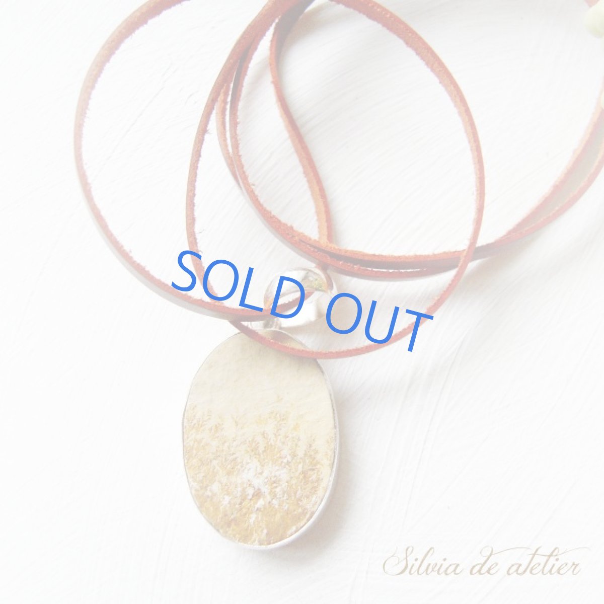 画像2: 【mimosa・B】1点もの デンドリティック ジャスパー 革コードネックレス (2)