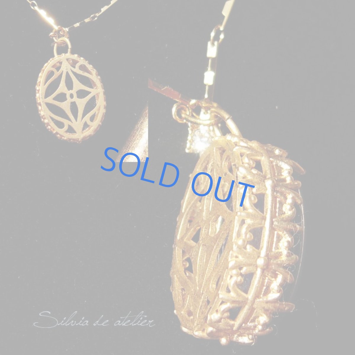 画像3: 1点もの　カイヤナイト　プレーンカボション　ゴールドチェーンネックレス (3)