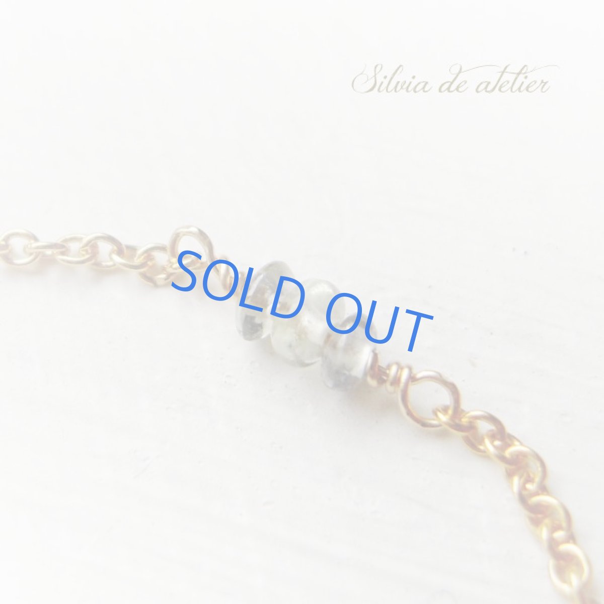 画像3: 残り1 【HAPPY BIRDシリーズ】フレームストーンムーンストーン Y字 ロング14kgfネックレス63cm (3)