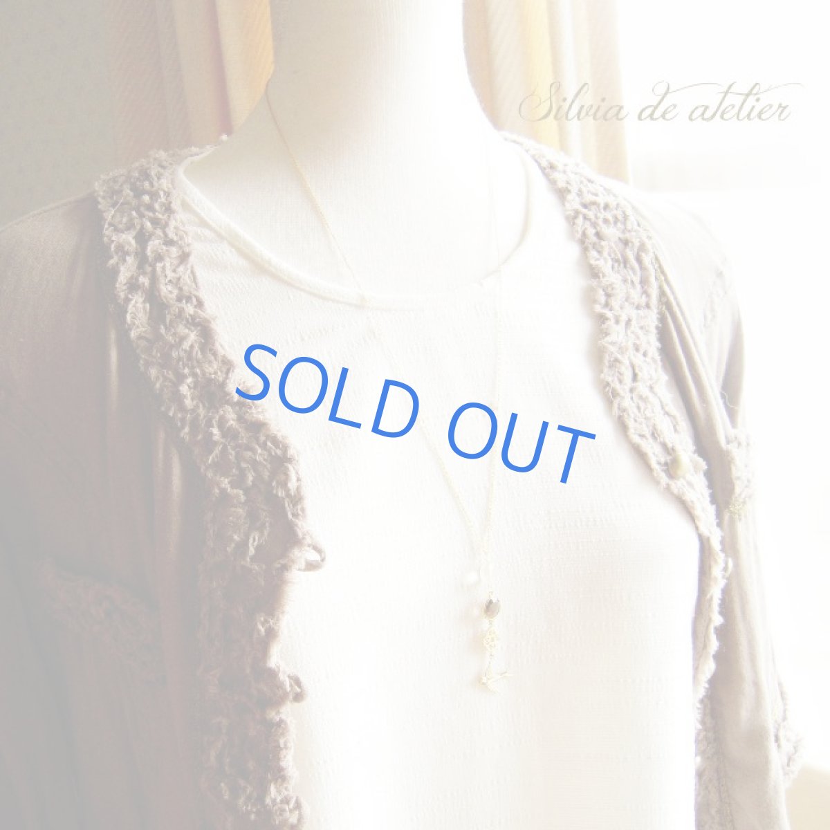 画像4: 【残り１・HAPPY　BIRDシリーズ】　フレームストーンスモーキークォーツ　Y字　ロング14kgfネックレス (4)