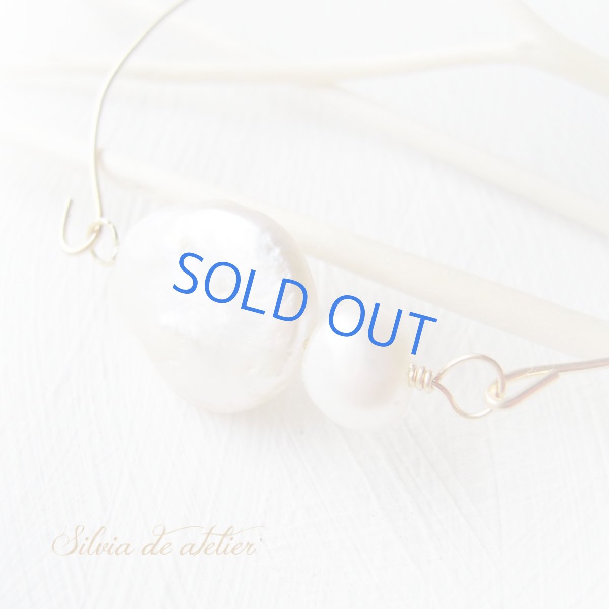 画像3: 淡水パールコイン　14KGF　ワイヤーバングル (3)