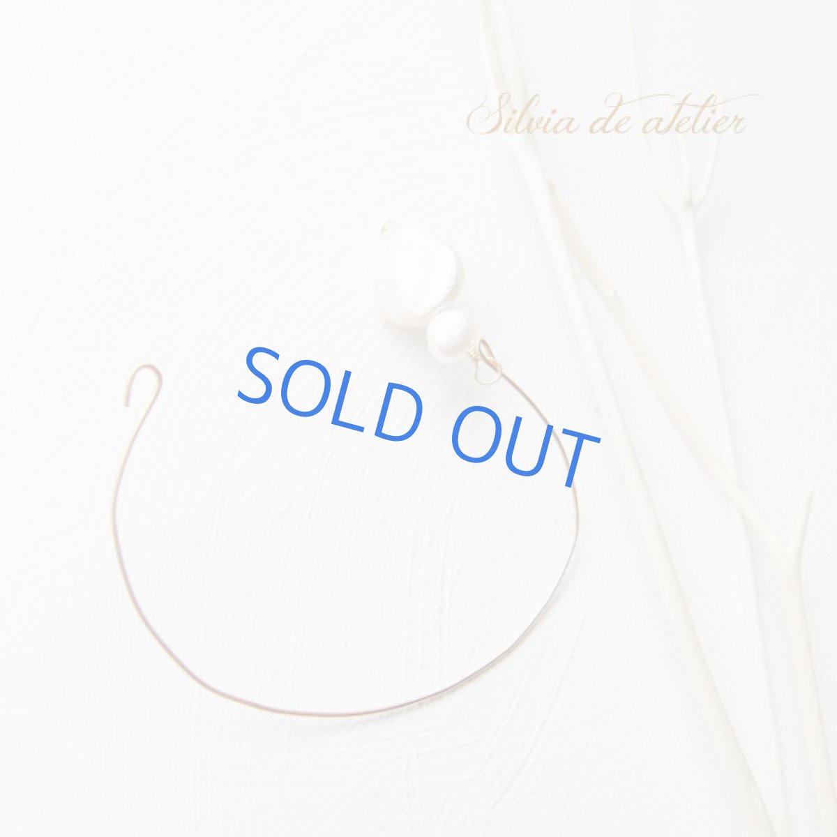 画像4: 淡水パールコイン　14KGF　ワイヤーバングル (4)