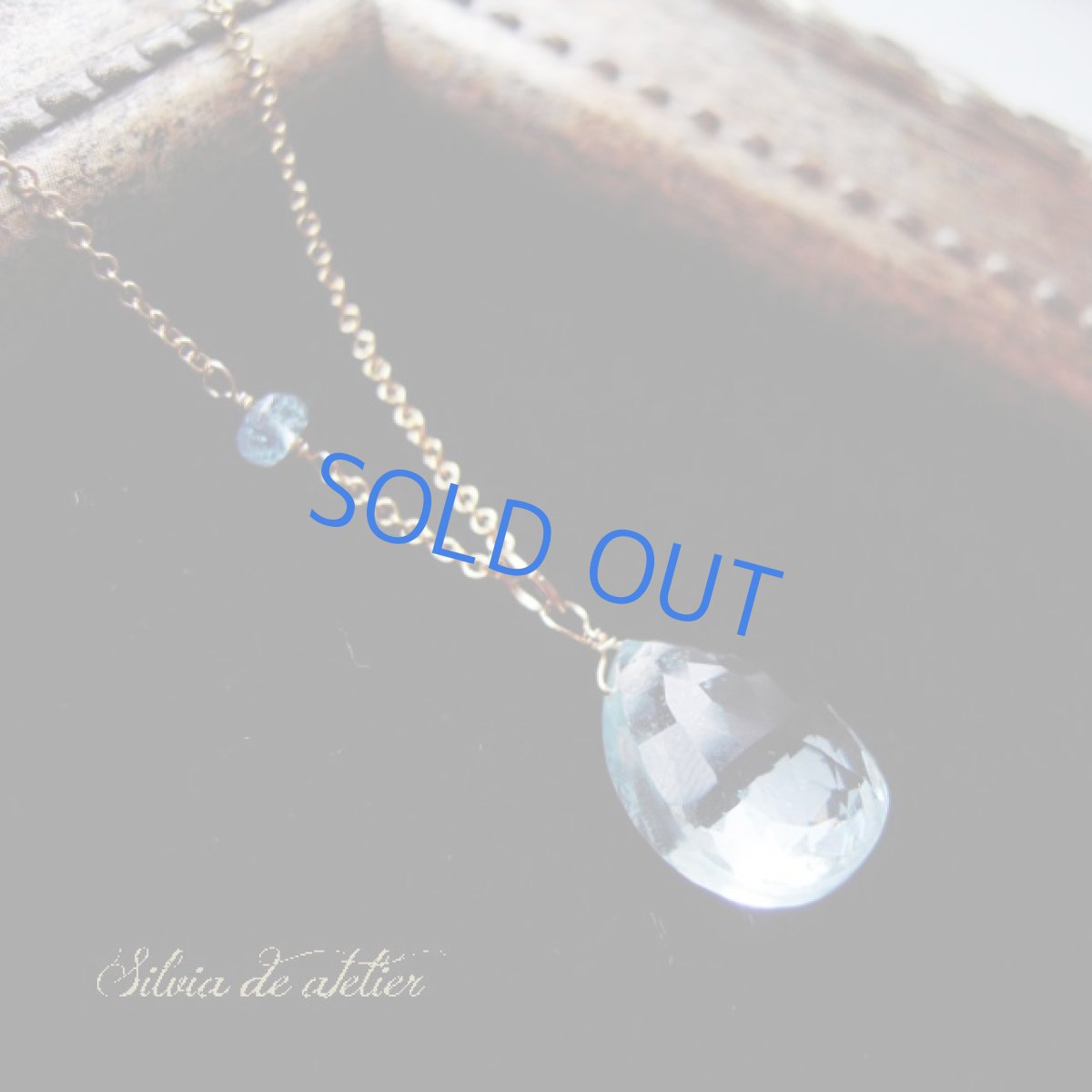 画像3: 1点もの　大粒　AAA　淡い　ブルーアクアマリン　ペアシェイプ　ドロップ　アシンメトリー　50cm　14kgfネックレス (3)