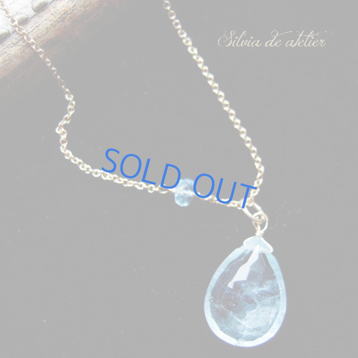 画像2: 1点もの　大粒　AAA　サンタマリア・アクアマリン　ペアシェイプ　ドロップ　アシンメトリー　50cm　14kgfネックレス (2)