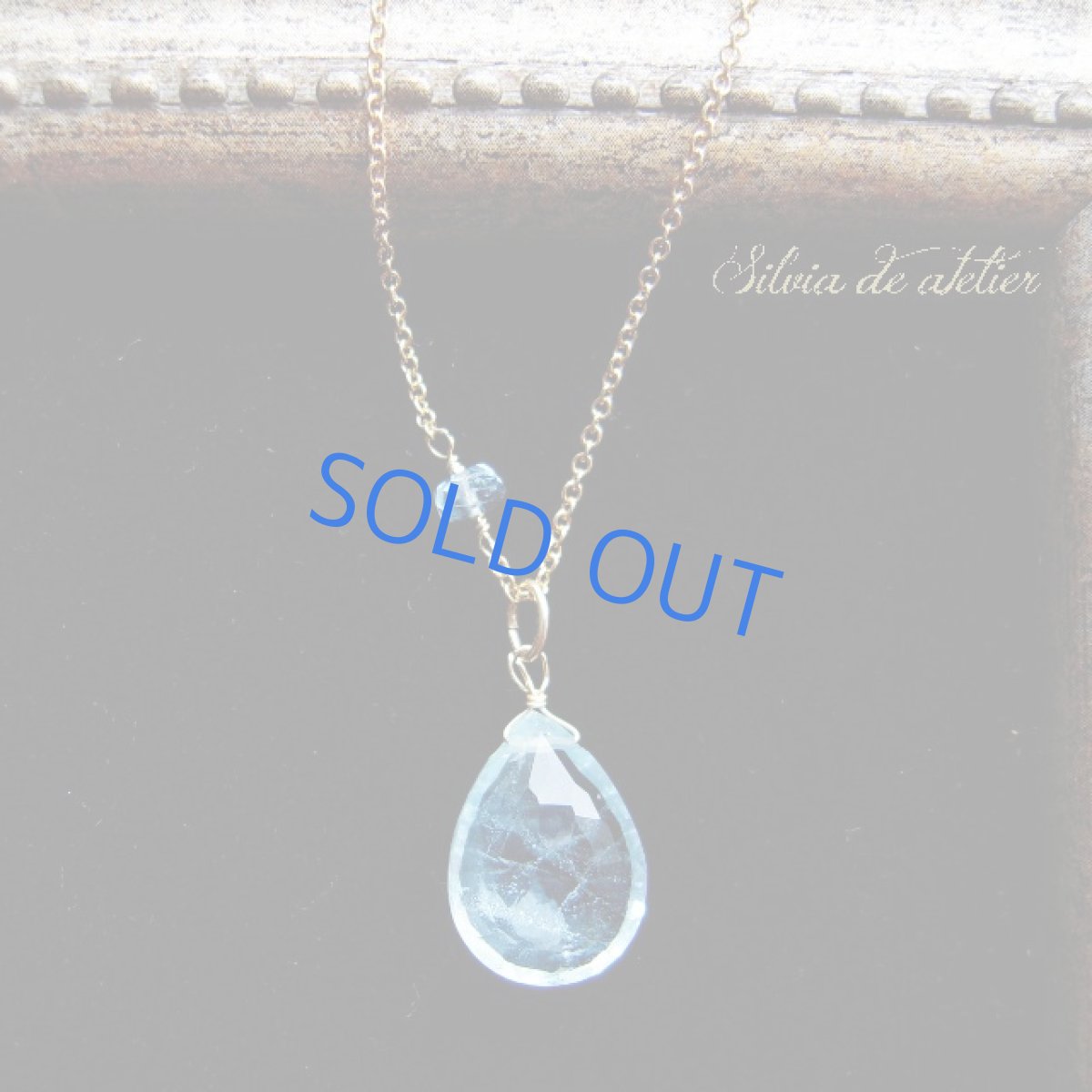 画像4: 1点もの　大粒　AAA　サンタマリア・アクアマリン　ペアシェイプ　ドロップ　アシンメトリー　50cm　14kgfネックレス (4)