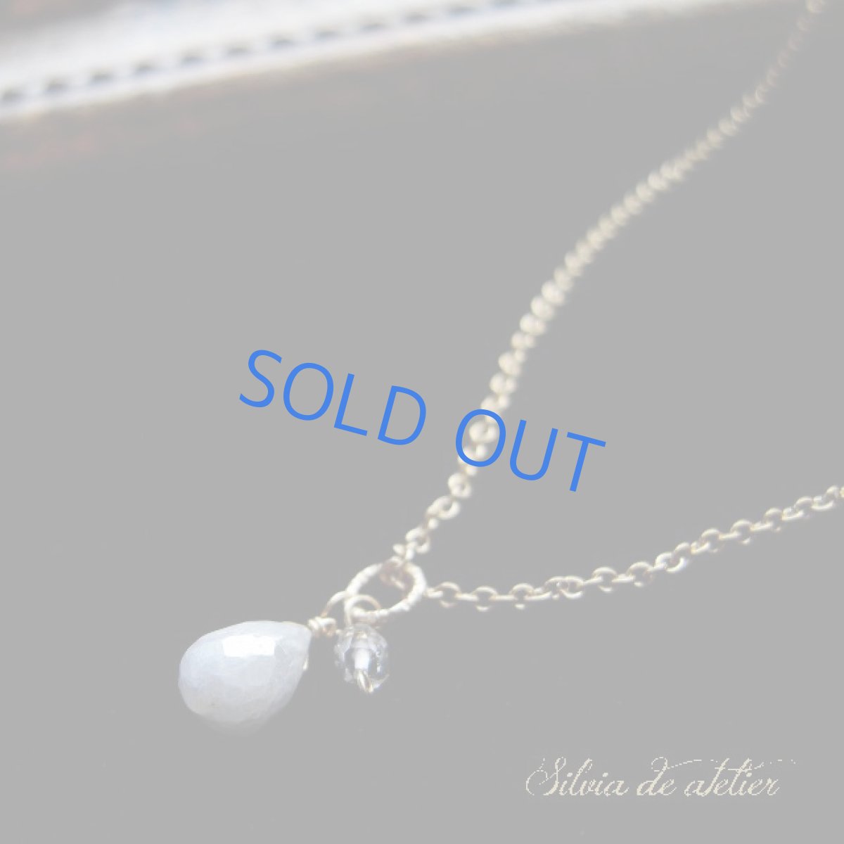 画像3: ＜訳あり粒・残り2＞　ホワイトサファイア　ミニ　ドロップ　＆NYハーキマーダイヤモンド　14kgfネックレス (3)