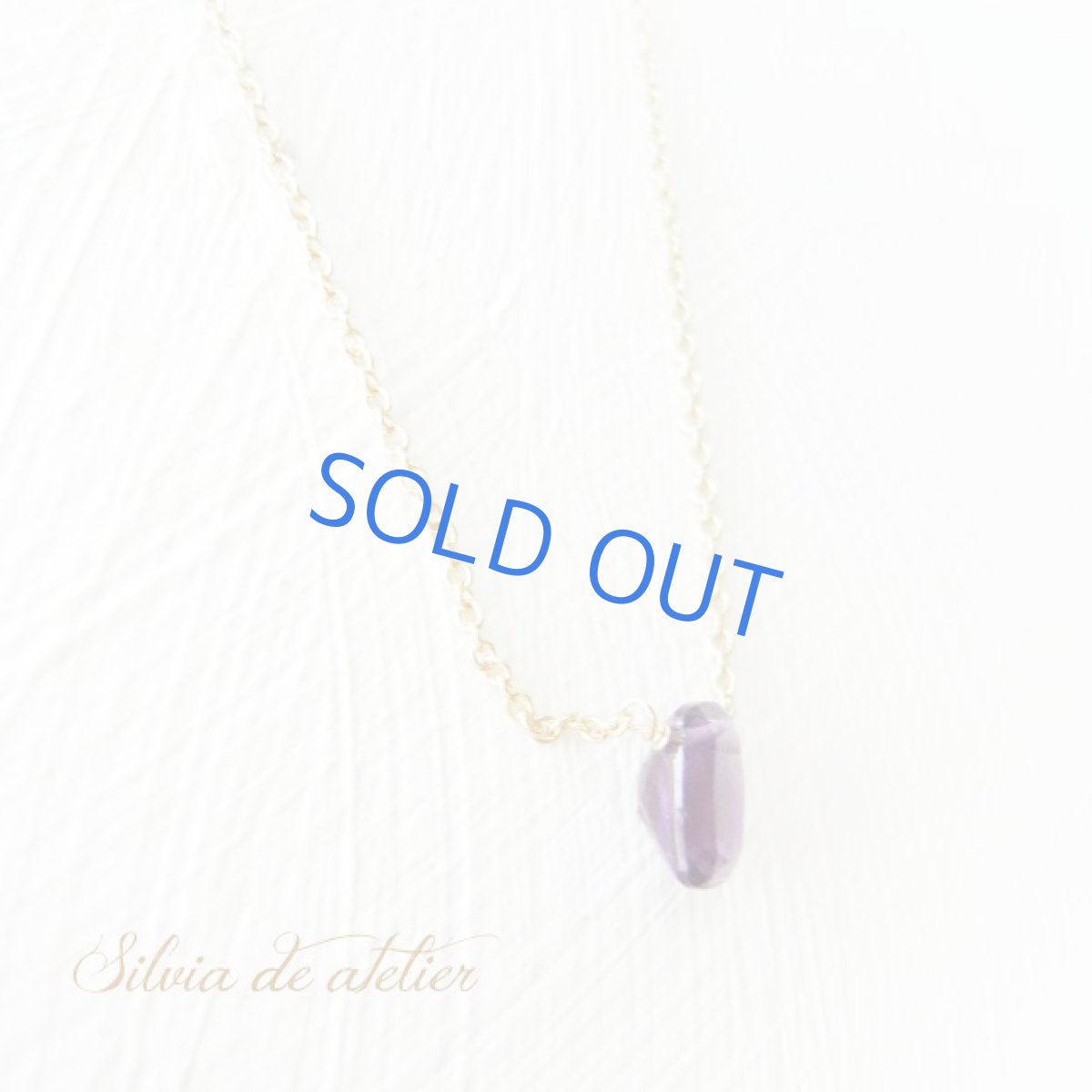 画像3: パープルカラー　アメジスト　レクタングル　カット　一粒　14kgfネックレス (3)