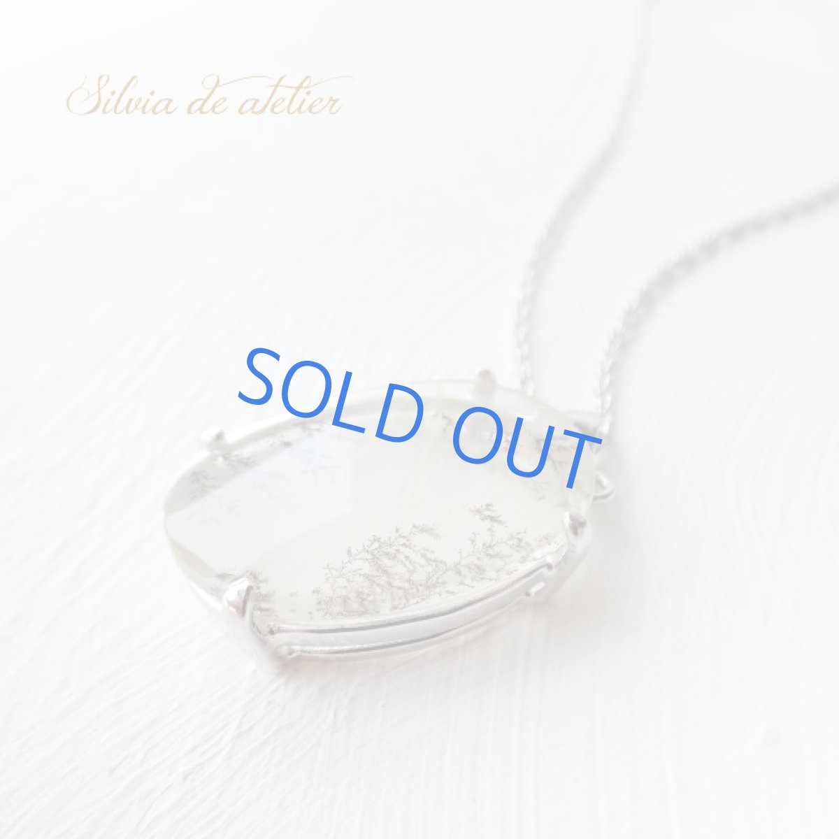 画像3: 希少♪デンドライトインクォーツ　LEAF　FRAME　シルバーペンダント (3)