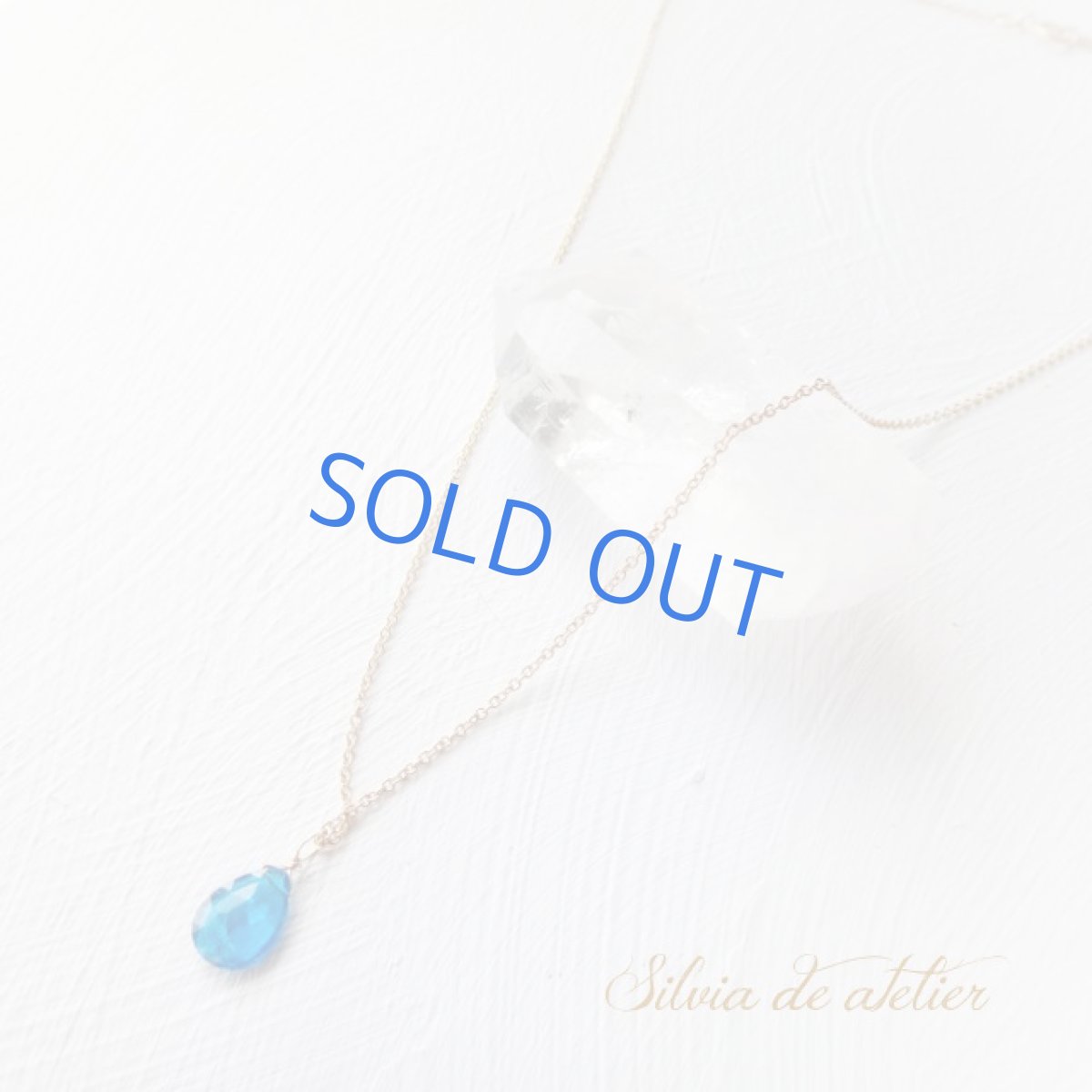 画像4: Mサイズ　ネオンブルーアパタイト　ペアシェイプ　14kgfネックレス (4)