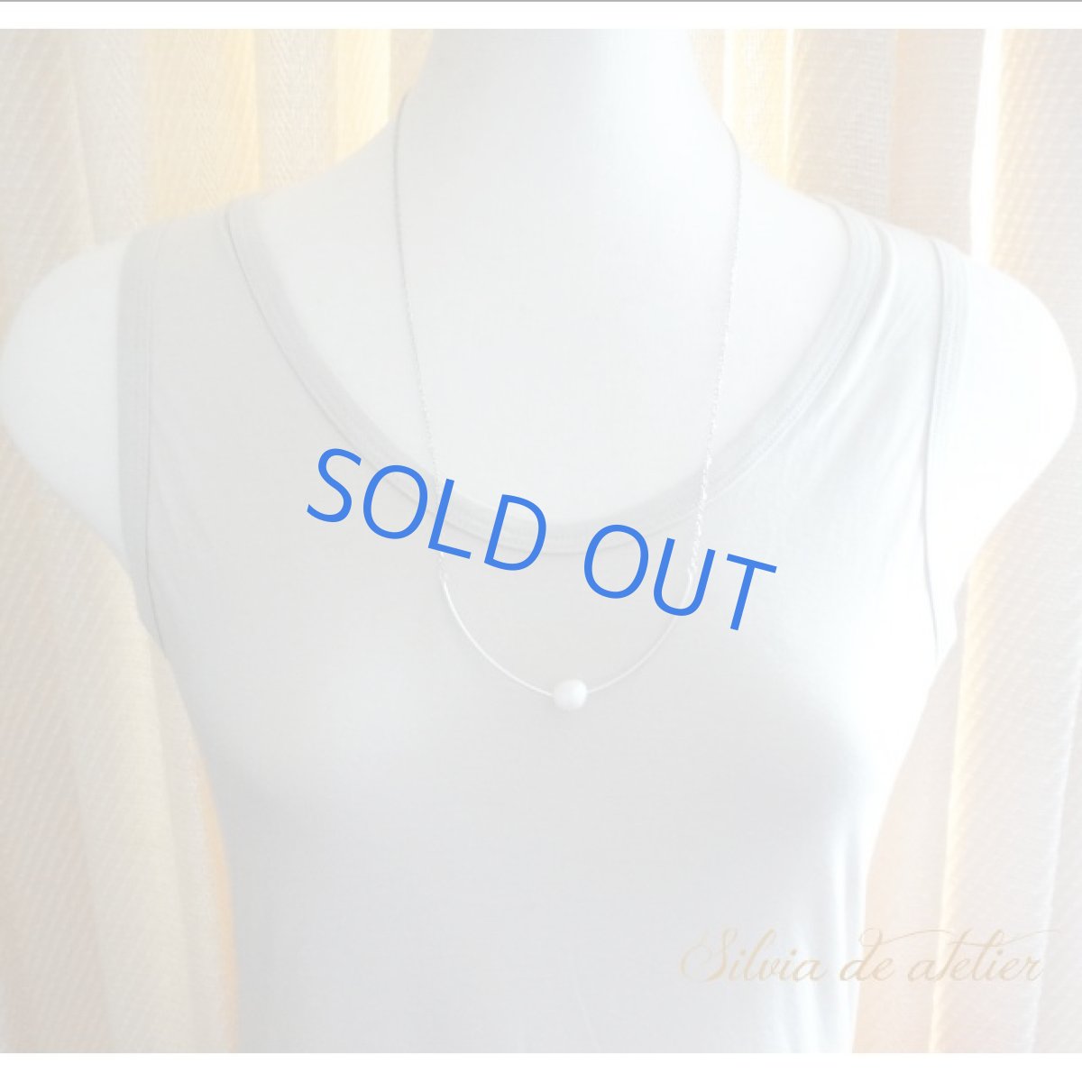 画像5: 1点もの　淡水パール　シルバーパーツ　ロングネックレス (5)