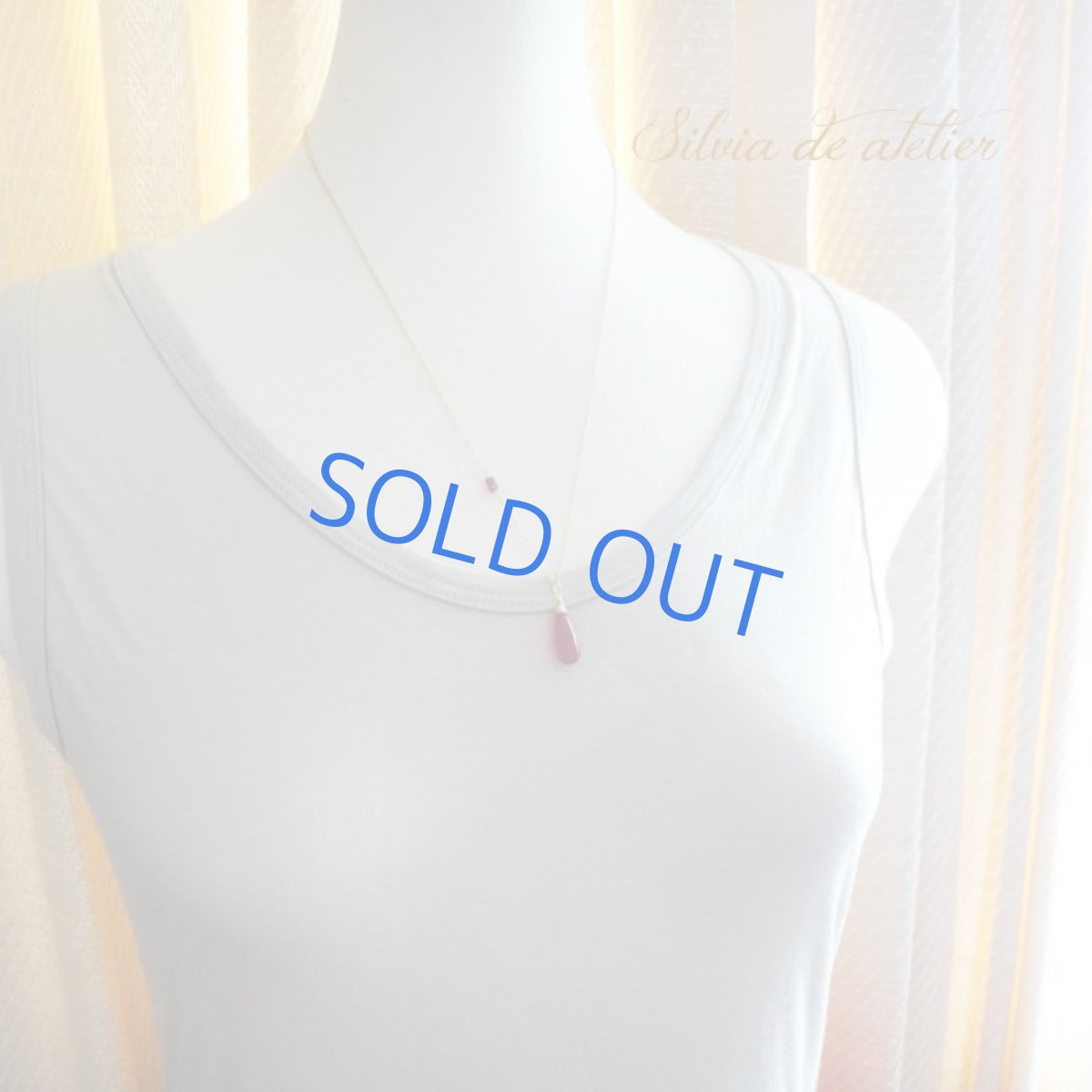 画像7: AAAA　Lサイズ　スムースドロップ　一粒　14kgfネックレス (7)