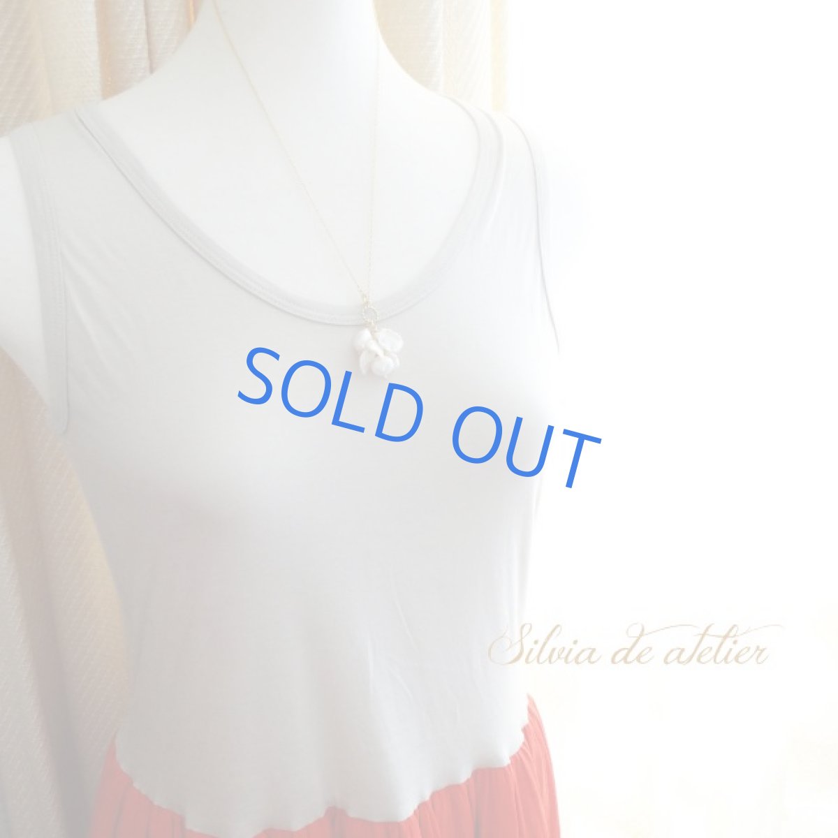 画像4: 1点もの　ケシパールフリンジ　14kgfフロント　ゴールドチェーンネックレス (4)