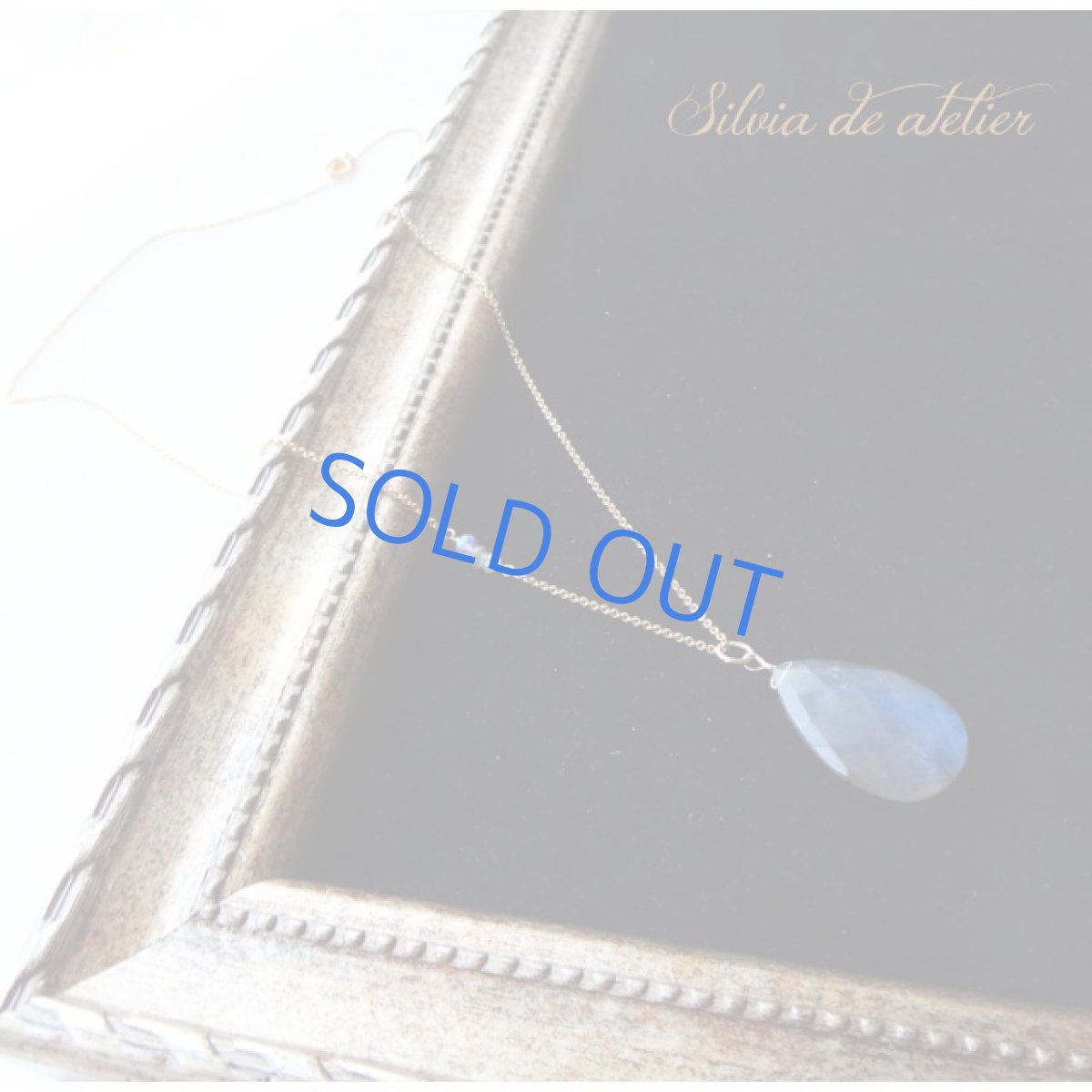 画像6: １点もの　超大粒　ラブラドライト　ペアシェイプ　レア模様（ブルーシラー）　14kgf　50ｃｍチェーンネックレス (6)